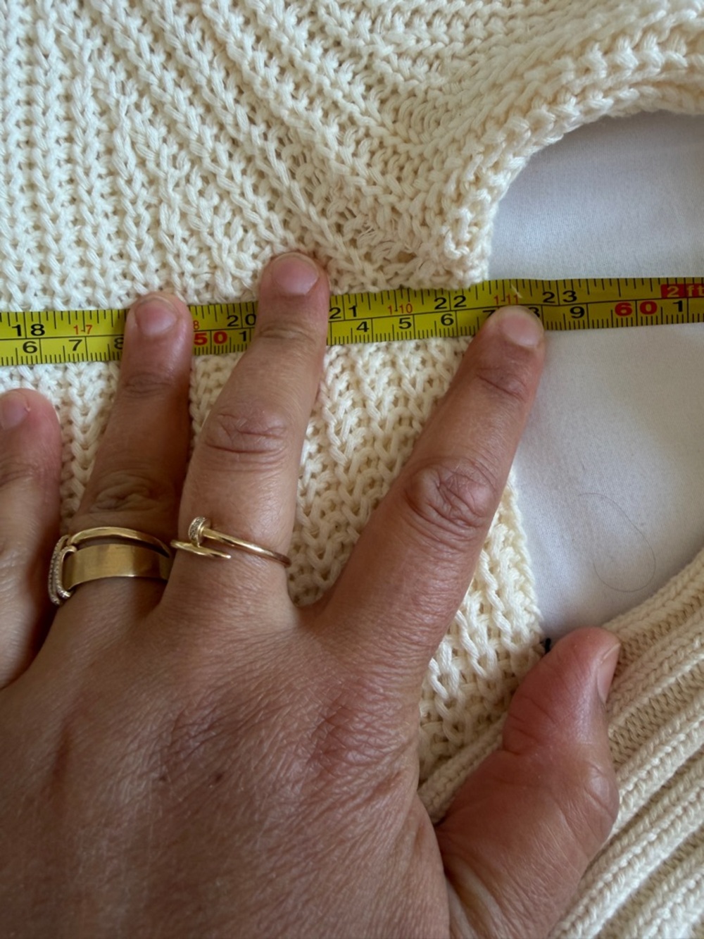 Free People Cream Off-Shoulder Ribbed Sweater - Picture 6 of 7